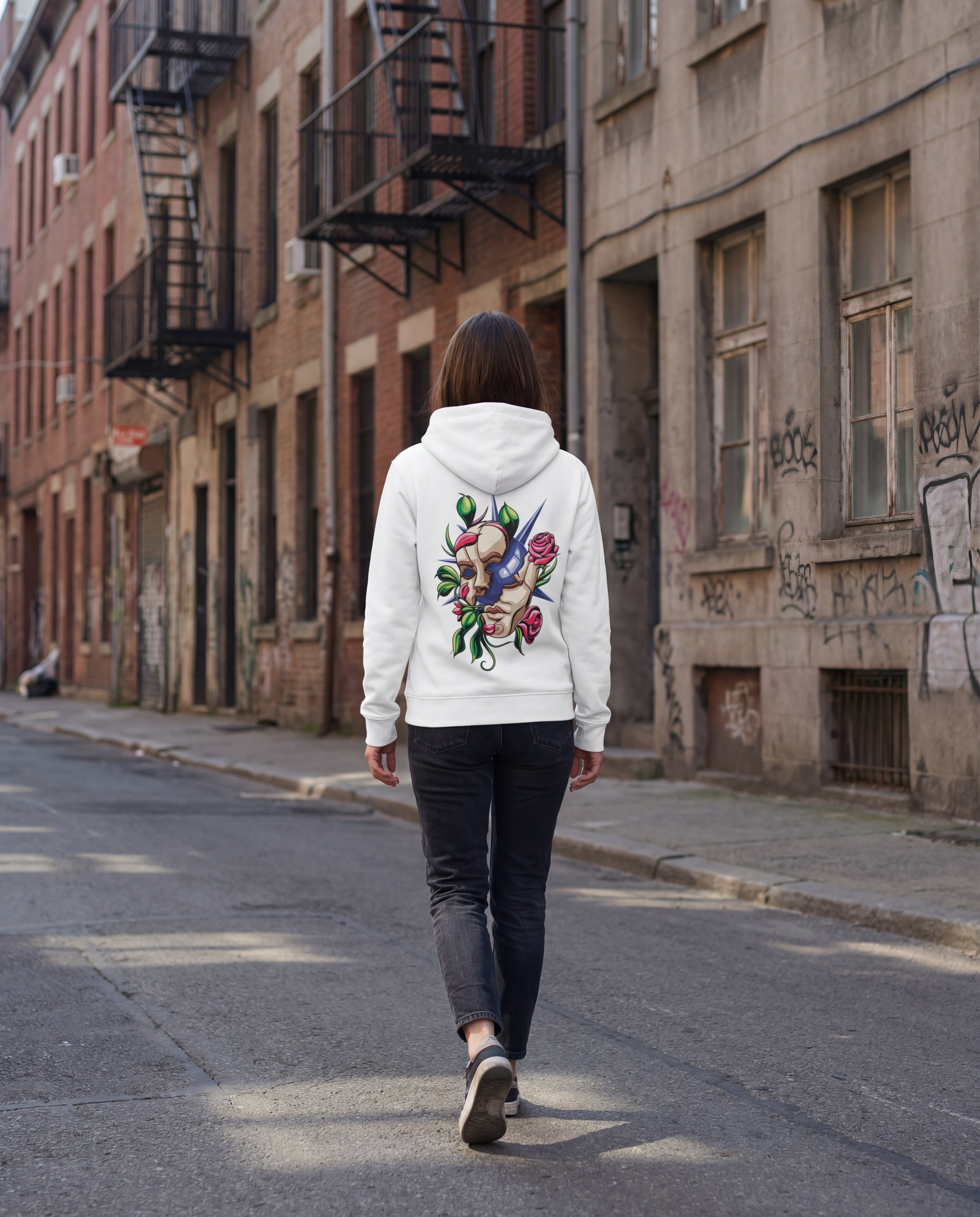 Sudadera Hoodie Eco Values · Face